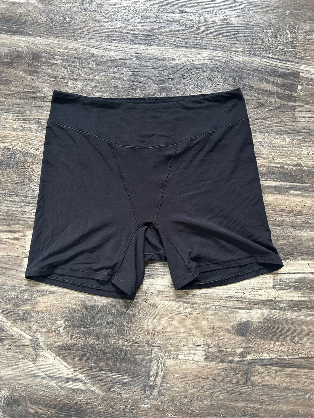 lululemon athletica Black Fold-Over Waist Bike Shorts